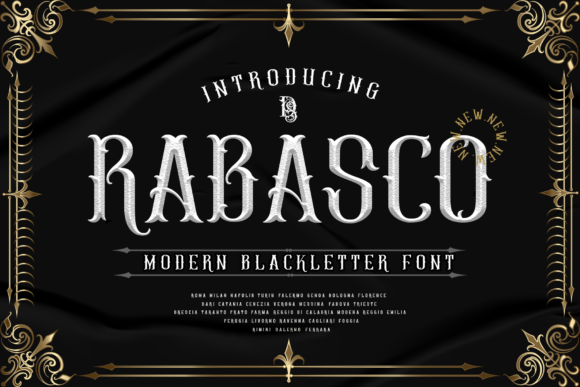 Rabasco: Mastering the Art of Assertive Blackletter in Modern Design