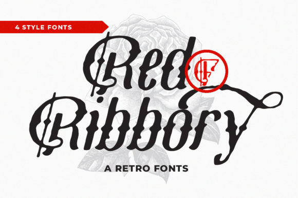 Red Ribbory: Elevating Design with High-Detail Blackletter Typography